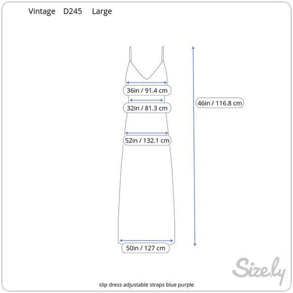 slip dress adjustable straps blue purple handkerchief hem - Picture 3 of 10